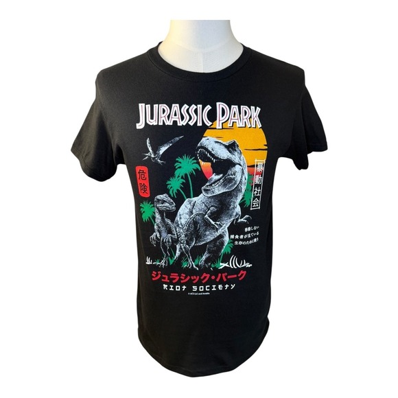 riot society Other - Riot‎ Society Jurassic Park Kanji Graphic Tee T-Shirt Black Cotton Small NWT